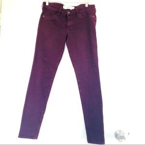 Abercrombie & Fitch Merlot Burgundy Skinny Jeans- Size 27